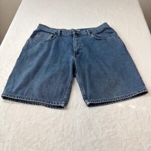 Bugle Boy Denim Shorts Men 38 Blue Excellent Vintage 90s Relaxed Fit Medium Wash